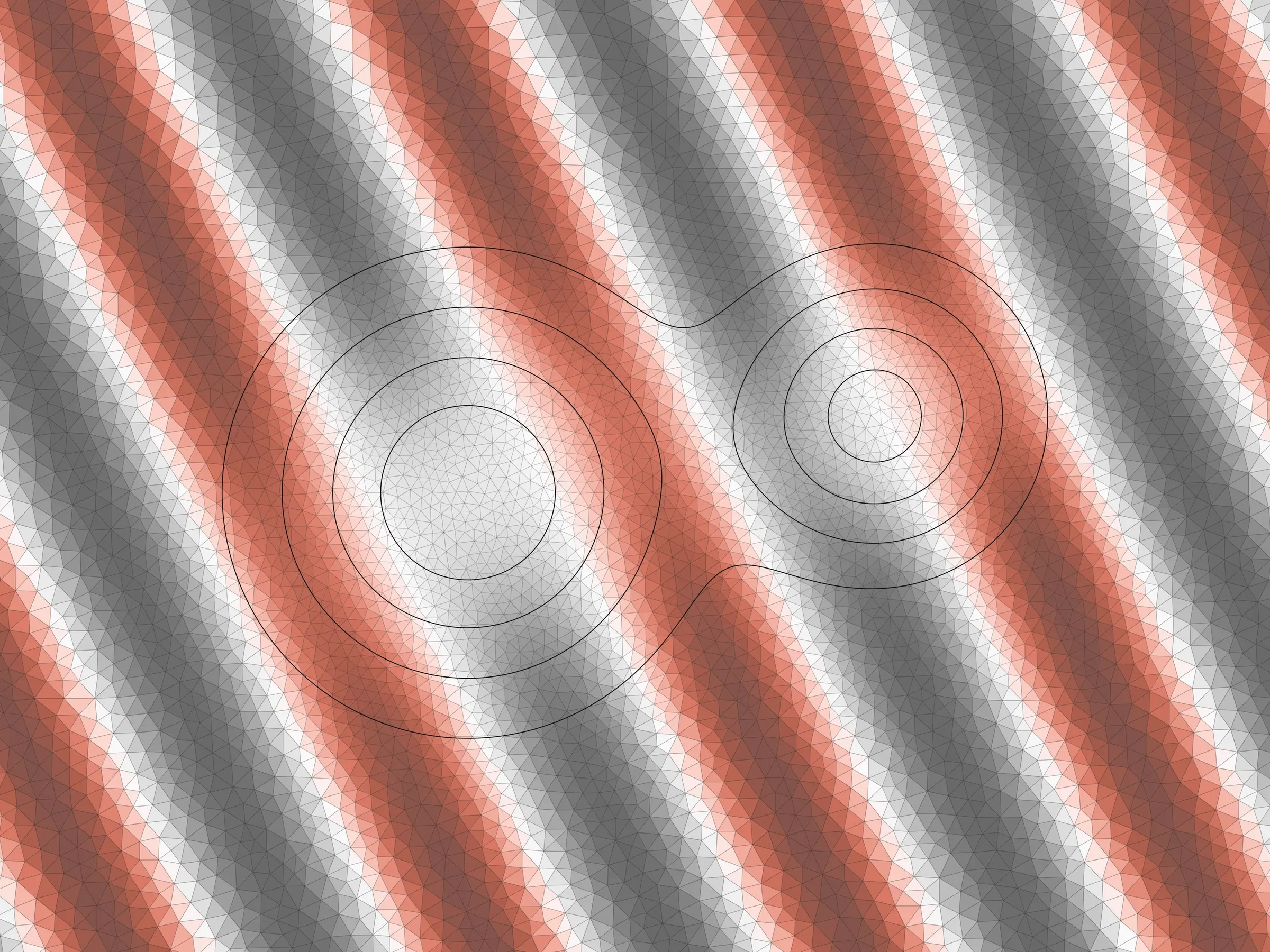 Isotropic medium built to be invisible: the field amplitude drops to 15% inside two lobes, yet the plane wave passes without scattering